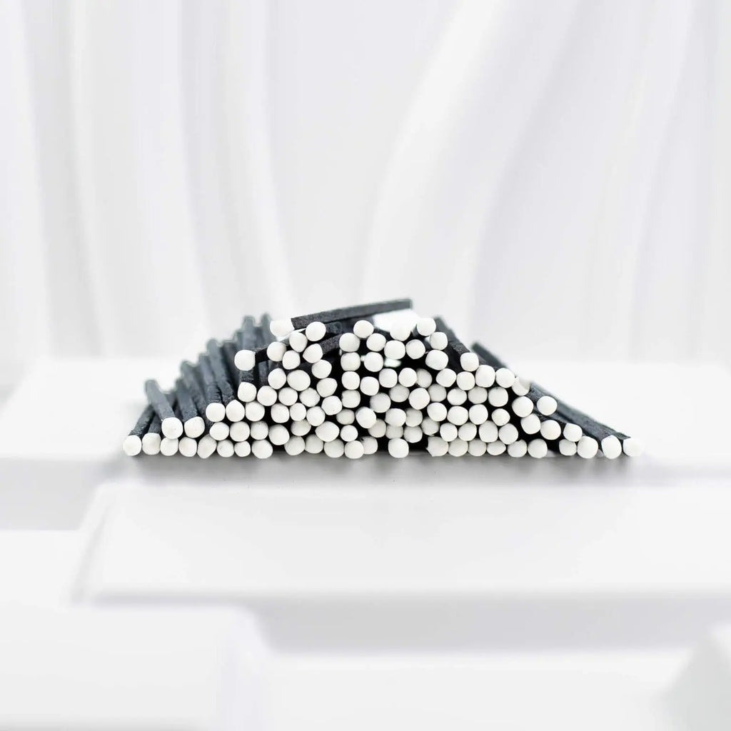 Handmade Match Pot with 100 Long Matches - Striking Surface Underneath