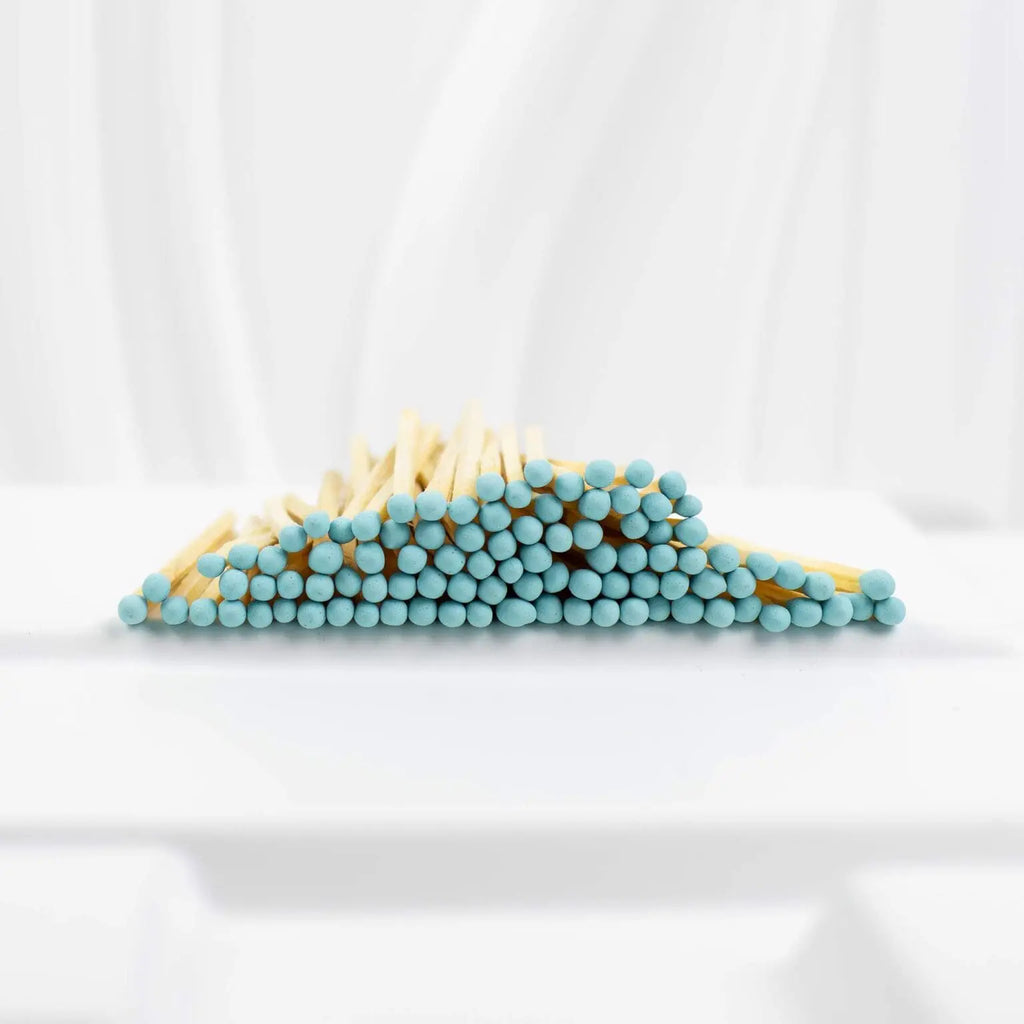 Handmade Match Pot with 100 Long Matches - Striking Surface Underneath